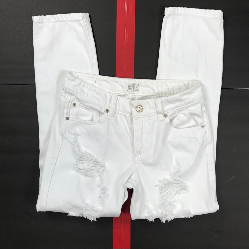 Garage Ankle Skinny Distressed Jeans